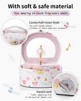 1 x RAW Customer Returns Vlando music box jewelry box girls with ballerina, portable jewelry box jewelry box for children, jewelry organizer with mirror, toy for children 3-10 years, birthday gift - RRP €20.4