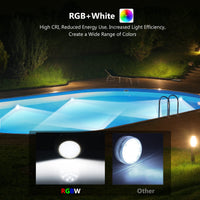 1 x RAW Customer Returns LyLmLe Magnetic LED Pool Light for Above Ground Pools, 15cm RGBW Underwater LED Pool Lighting with Remote Control, Rechargeable USB-C Powered, IP68 Waterproof for Steel Wall Wooden Pools 2-Pack - RRP €39.99