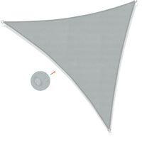 1 x RAW Customer Returns SUNNY GUARD Triangle Sun Sail 3.6x3.6x3.6m Waterproof Sun Protection Weather Protection Sail Canopy UV Protection for Balcony Terrace Garden, Light Grey - RRP €29.5