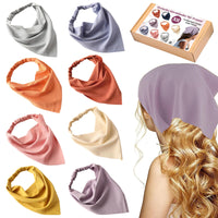 1 x RAW Customer Returns Pack of 8 women s elastic headbands, chiffon bandanas, turban hair bands, boho triangle headscarf, women with elastic yoga adjustable turban, for women and girls - RRP €11.09