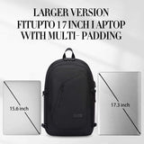 1 x RAW Customer Returns Laptop Backpack Men, 17 Inch Laptop Anti Theft Backpack Bag School Backpack Business Notebook Backpack Waterproof with USB, Gift for Men, Work Travel Student Boys Teenager Black - RRP €45.96