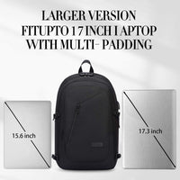 1 x RAW Customer Returns Laptop Backpack Men, 17 Inch Laptop Anti Theft Backpack Bag School Backpack Business Notebook Backpack Waterproof with USB, Gift for Men, Work Travel Student Boys Teenager Black - RRP €35.17