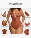 10 x Brand New Popilush Shaping Bodysuits Women Tummy Control Thong Body Shaper Deep V-Neck Hip Enhancer Shapewear Bodysuit Brown - RRP €719.0