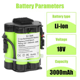 1 x RAW Customer Returns KUNLUN 3.0Ah 18V Lithium replacement battery for Gardena robotic lawnmower R38Li R40Li R45Li R50Li R70Li R75Li R80Li, for Husqvarna Automower 105 305 308 308X, for McCulloch ROB R600 R800 R1000, for Flymo 1200R - RRP €40.33