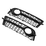 1 x RAW Customer Returns Fog Light Cover, 2pcs ABS Plastic Front Bumper Fog Light Grille Cover Trim Black Glossy Replacement for TT 8J Standard Bumper 2006-2014 Grille - RRP €94.27