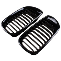 1 x RAW Customer Returns Front Hood Kidney Radiator Grille 1 Pair, Premium Sport Radiator Grille for 3-Series E46 2001-2005, Front Grille Glossy Black, Single Bridge or Double Bridge Single Bridge  - RRP €49.99