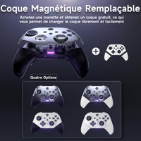 1 x RAW Customer Returns EasySMX Controller for PC Switch Mobile Phone Wireless Rechargeable X10 Controller Switch Pro Wireless Bluetooth PC Controller 2.4G for Android iOS Android TV Box and Tesla Purple - RRP €48.73