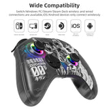 1 x RAW Customer Returns Mytrix Wireless Controller for Nintendo Switch with RGB Optics Joystick, Mecha Pattern Pro Controller for Switch OLED Lite with Headphone Jack, Home Button, Macro Function Vibration - RRP €39.99