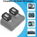 1 x RAW Customer Returns Pack of 2 5000 mAh Li-ion batteries replacement battery for Makita battery 18 V BL1850 BL1860B, BL1850, BL1840, BL1830, BL1820B, BL1815 compatibility for Makita power tools - RRP €42.47