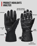 1 x RAW Customer Returns IRON JIA S Heated Gloves, Heated Motorcycle Gloves for Men Women, 4 Heating Levels, Warm Outdoor Winter Motorcycle Gloves with Ankle Protection, Waterproof, Touch Screen, XXL - RRP €139.99