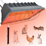 1 x RAW Customer Returns HEYOUTH red light lamp heat lamp for chicks, 175 W heating lamp chicken coop, heat lamp animals, with economy switch, 1.8 meter cable, automatic thermostatic infrared lamp, for chicks, piglets, puppies etc. - RRP €38.21