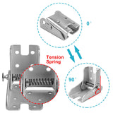 1 x RAW Customer Returns Pack of 4 90 degree folding and self-locking folding fittings table leg hinges, folding table leg accessories, carbon steel, galvanized, 67 x 60 x 53 mm, load capacity 80 kg, 2 left 2 right  - RRP €18.14