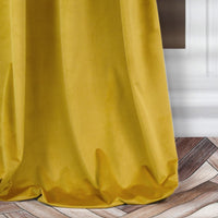 3 x Brand New FLYing Curtains - Curtains for the living room, bedroom - Opaque curtain with eyelets, velvet curtain, eyelet curtain - 1 piece - 145 x 250 cm - mustard - RRP €77.97