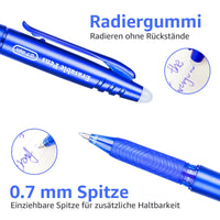 1 x RAW Customer Returns YYSHUS Erasable Ballpoint Pen Gel Pen, Erasable Pen, 8 Piece Rollerball Pen Erasable Set 0.7 mm Blue Erasable Pens, Pens to Erase, Ball Pen for Office Supplies School Supplies - RRP €8.56