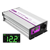 1 x RAW Customer Returns BELTTT 500W power inverter 12v to 230v, 1000W peak voltage converter 12V 230V with EU socket, 4 USB ports and LCD digital display for car, caravan, boat, camping - RRP €25.28