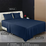 1 x RAW Customer Returns Utopia Bedding Bed Sheet Set 4 Pieces, Navy Blue - Polyester Microfiber, 1 Fitted Sheet 135x190cm, 1 Flat Sheet 225x255cm and 2 Pillowcases 50x75cm - RRP €20.45