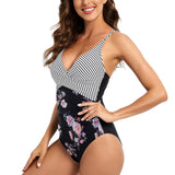 1 x RAW Customer Returns YNIQUE Women s Swimsuit, Tummy Control Slimming One Piece Swimwear, Front Cross V-Neck, Bathing Suits for Women - RRP €26.99