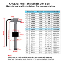 1 x RAW Customer Returns KAOLALI Level Sensor, Fuel Water Level Sensor Sender Stainless Steel Fuel Sending Unit 150MM 1000MM Boat Oil Level Sensors Water Level Indicator Sensor 5-Hole Fit Fuel Water Gauge 0 190 Ohm - RRP €34.51