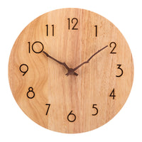 1 x RAW Customer Returns ACCSHINE Wall Clock Wooden Oak Wall Clock No Ticking Noise Silent 30cm Quartz Large Wall Clock Wall Clock Easy to Read for Room Home Kitchen Bedroom Office School Wood Color - Branch Hands  - RRP €29.99