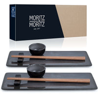 1 x RAW Customer Returns Moritz Moritz VIDA 10 pcs. Sushi tableware set for 2 people - sushi serving set with 2x sushi plates, dip bowls and chopsticks - RRP €25.25