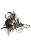 1 x RAW Customer Returns BABEYOND Headband Women s Peacock Feather Hair Clip Gatsby Carnival Costume Hair Accessories - RRP €17.99