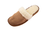 1 x RAW Customer Returns APREGGIO - Warm women s winter slippers made of smooth leather - Wedge sole - Wool insulated - 100 natural product - Closed slippers - Handmade - Brown - Size 39 EU - RRP €17.14