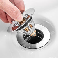 4 x Brand New Pop-Up Drain, Stainless Steel Push Type Bounce Core, No Overflow Pop Up Sink Drain Stopper with Basket for Kitchen and Bathroom - RRP €76.8