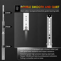 1 x RAW Customer Returns AOLISHENG heavy duty drawer slides full extension 300 mm ball bearing drawer guides 70 kg load capacity, 1 pair 2 pieces Without lock, 12 inch 300mm  - RRP €28.88