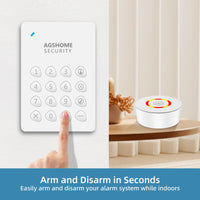 1 x RAW Customer Returns AGSHOME Wireless Home Alarm, 13 Pieces Security Alarm, 120db Burglar Alarm System, Compatible with Alexa and Google Assistant - RRP €118.02