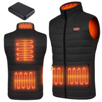 1 x RAW Customer Returns Techstuph heated vest for men women, heated vest with 10000 mAh power bank and 5 heating zones, heated jacket for skiing and hunting - RRP €79.99