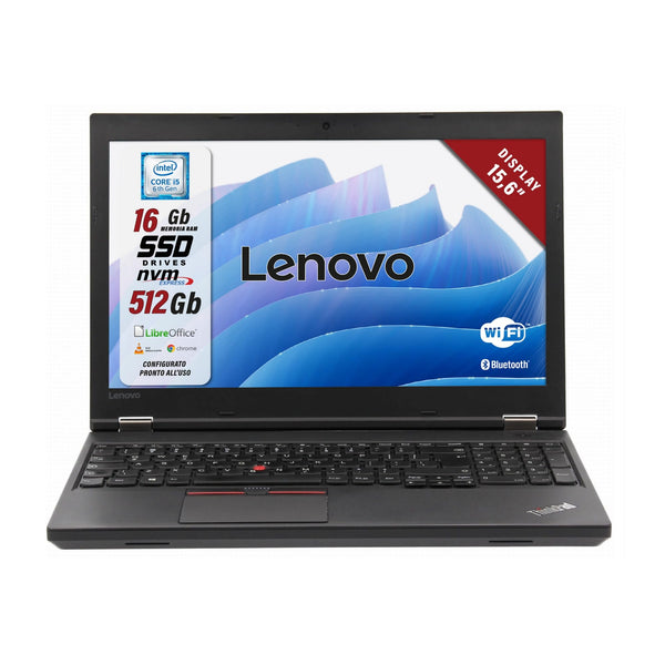 1 x Lenovo Thinkpad, Intel i5-7200U Dual core 2.50 GHz, pantalla de 15.6, 16 GB de RAM, 512 GB de SSD, W10 Libre listo para usar, reacondicionado - PVP 312,79 € – Jobalots Europe