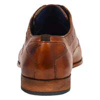 1 x RAW Customer Returns Bugatti Men s Business Shoes Made of Leather, With Two-tone Finish And Hand-Stitched Derbys, Cognac, 44 EU - RRP €62.95