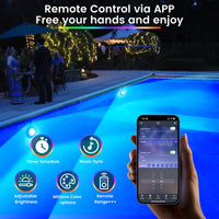 1 x RAW Customer Returns LyLmLe Above Ground LED Pool Lights, 10W Underwater Pool Lamps RGB Color Smartly Change Control from the App, Compatible with Intex Bestway Frame Pools, IP68 Waterproof, 8m Cable, 12V - RRP €49.99