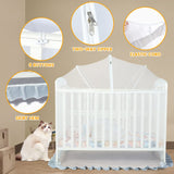 1 x RAW Customer Returns Orzbow Universal mosquito net for baby bed, stable insect protection for children s bed, cot with zip, protects against the baby climbing out from the intrusion of cats or insects white  - RRP €34.96