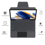 1 x RAW Customer Returns ROOFEI Galaxy Tab A8 Case with Keyboard QWERTZ 7-Color Illuminated Keyboard with Trackpad, All-in-One Keyboard Case with Pen Holder for Samsung Galaxy Tab A8 10.5 2021 2022 SM-X200 X205 X207 - RRP €64.99