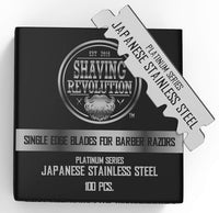 1 x RAW Customer Returns Shaving Revolution Professional Beard Blade x100 - Straight Razor Blades - 100 Count Straight Razor Blades - Stainless Steel Straight Razor Blades - RRP €8.05