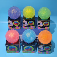 16 x Brand New Aiyouwei 6 Glitter Stress Ball Fidget Toy Sensory Squishy Ball, Kids Party Favors Gifts - RRP €258.56