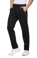 1 x RAW Customer Returns HCSS jogging pants men s training pants men s sweatpants cotton sports pants long slim fit with zip pockets black-3XL  - RRP €32.99