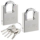 1 x RAW Customer Returns H S Pack of 2 Padlocks with Keys - 60mm Lock Set with 5 Keys - Set of 2 Robust Lock for Indoor and Outdoor Use - Small Weatherproof for Tent Locker Basement - RRP €20.4