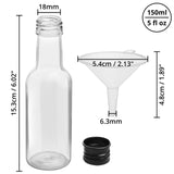 1 x RAW Customer Returns BELLE VOUS Small liquor bottles pack of 24 - 150ml - Reusable small bottles for filling made of plastic with black screw cap, liquid funnel for pouring and filling - RRP €29.23