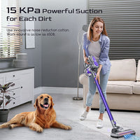 1 x RAW Customer Returns IAB Cordless Vacuum Cleaner, 160W Cordless Vacuum Cleaner with 2200 mAh 6 Removable Battery, 4 in 1 Stick Vacuum Cleaner with Wall Mount Stick Vacuum Cleaner, up to 50 Min, for Hard Floors Carpet Pet Hair Tiles - RRP €99.99