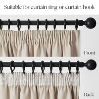 1 x RAW Customer Returns Topfinel Curtain Opaque Ruffle Tape Blackout Curtains Thermal Curtains Insulating Curtains Blackout Curtain Beige Set of 2 260 cm Long Children s Curtains 140 cm Wide Decoration Children s Room Girl Boy - RRP €35.69