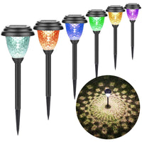 1 x RAW Customer Returns N NORA TWIPS Solar Lights Garden, IP55 Waterproof Decorative Light for Garden Lawn Walkway Balcony Landscape, Solar Path Light with 2700K-3000K Warm White Light and Color Changing Pack of 8  - RRP €20.16