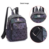 1 x RAW Customer Returns RANSUU Geometric Bags Reflective Backpack Women s Handbag Holographic Holo Shoulder Bag Purse Geometric Luminous Bags Set Mobile Phone Bag NO.A - RRP €29.24