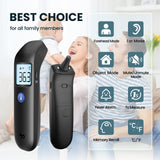 1 x RAW Customer Returns Ear thermometer forehead thermometer for adults baby, digital forehead ear fever thermometer contactless infrared fever thermometer with fever alarm, memory function, black - RRP €25.99