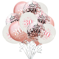 1 x Brand New Happy 30th Birthday Decoration Set -15 Pieces Latex Balloons Perfect for birthdays, parties or anniversaries - RRP €19.2