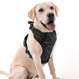 1 x Brand New PcEoTllar Harness for Small Large Dogs Reflective No Pull Padded and Breathable Adjustable Safety Harness for Walking and Running Training - Black - M - RRP €18.99