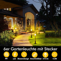 1 x RAW Customer Returns B-right garden lighting set of 6 garden lights with ground spike, outdoor light with plug, landscape light path light garden lamp with cable, 570LM, 2700K, IP65 waterproof outdoor lighting for outdoors - RRP €58.99