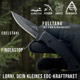 1 x RAW Customer Returns SK Wild Ones Outdoor Knife Survival - Hunting Knife Fixed Blade - Survival Knife Outdoor With G10 Handle - EDC Knife Outdoor Knife Fixed - Made of 420 HC Stainless Steel Neck Knife Lorni - RRP €20.82