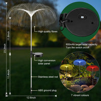 1 x RAW Customer Returns Solar lamps for outdoor garden, pack of 2 jellyfish solar lights garden with 7 colors, solar garden light fiber lights waterproof IP65, decoration for garden, lawn, balcony, terrace, yard - RRP €19.03